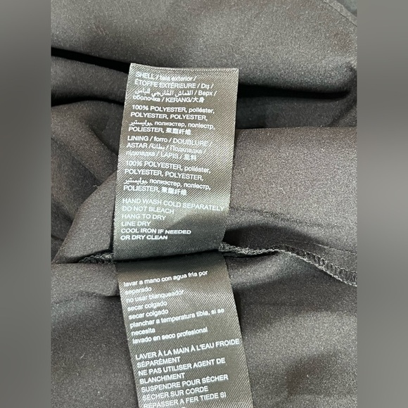 New Bebe Black Pleated Ruffle Midi Dress Size 4 - Picture 12 of 13